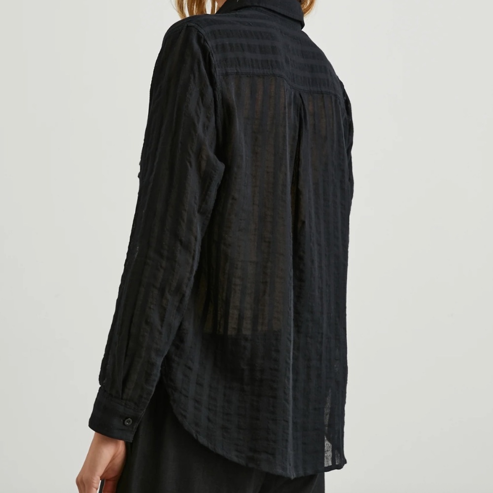 NEW Rails Charli Shirt β Black Shadow Stripe β Size Medium β NWT - Picture 5 of 15
